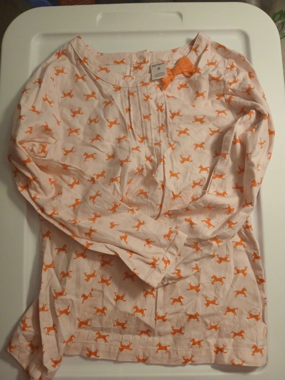 Carter's Girls Shirt Size 6 Pink Dogs